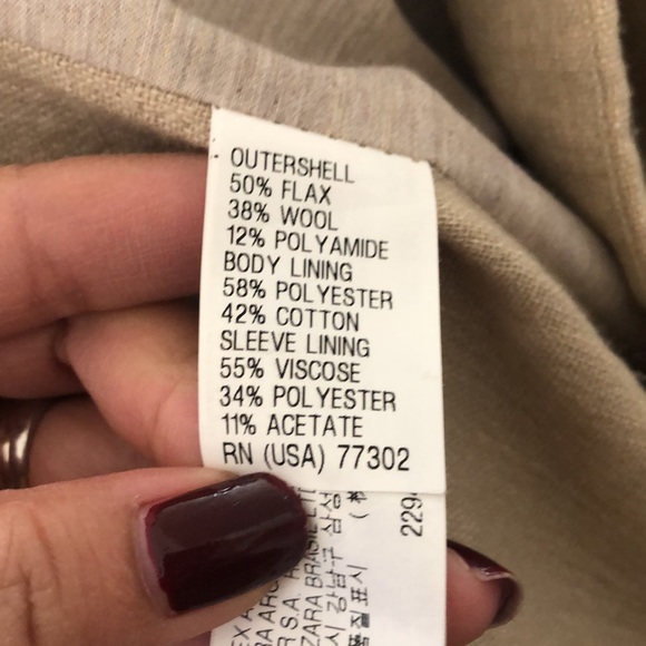 Zara beige long blazer. Size XS. - Picture 9 of 9